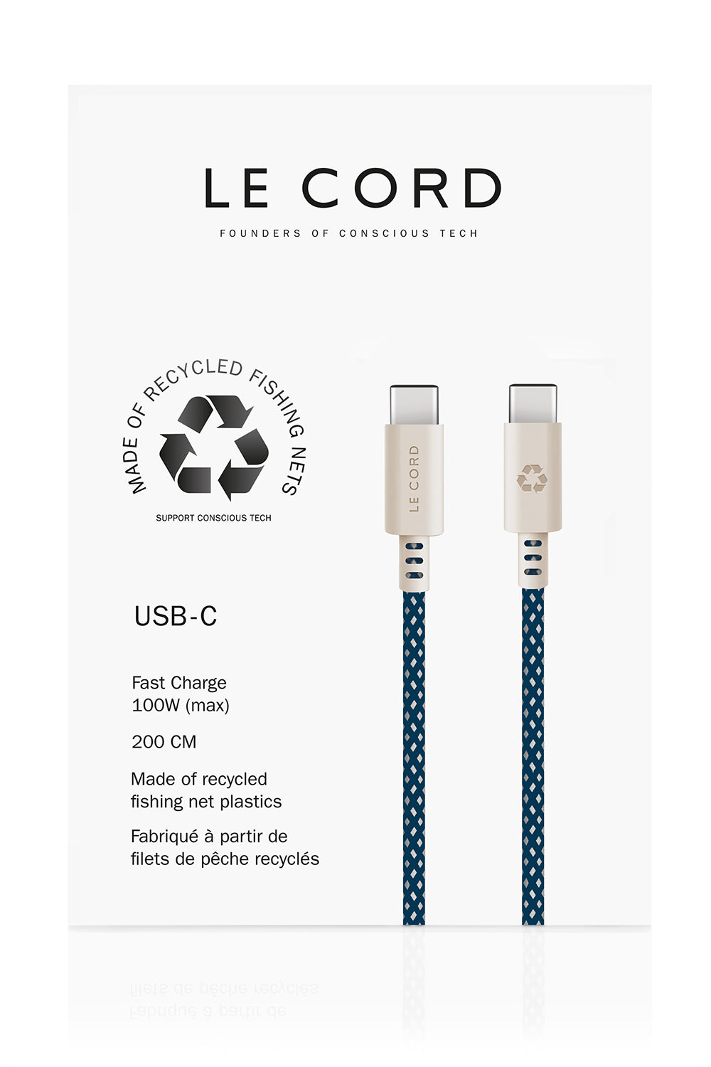 Cable USB-C Carga Rápida 100W - Resistente y Ecológico - 2 metros
